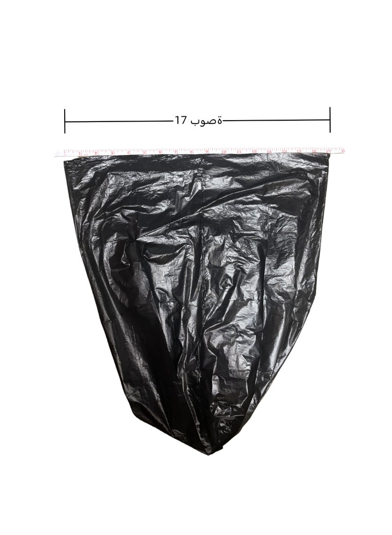Heyla Black garbage bag, 5 rolls, size 45cm * 55cm，30 pieces per roll, a total of 150 pieces, sturdy and biodegradable heavy-duty disposable garbage bag, - Image 4