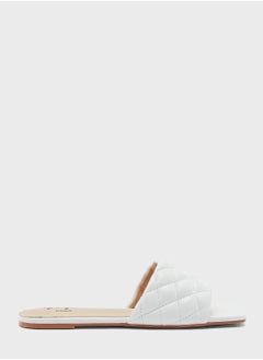 Flat Quilted Slide Sandals