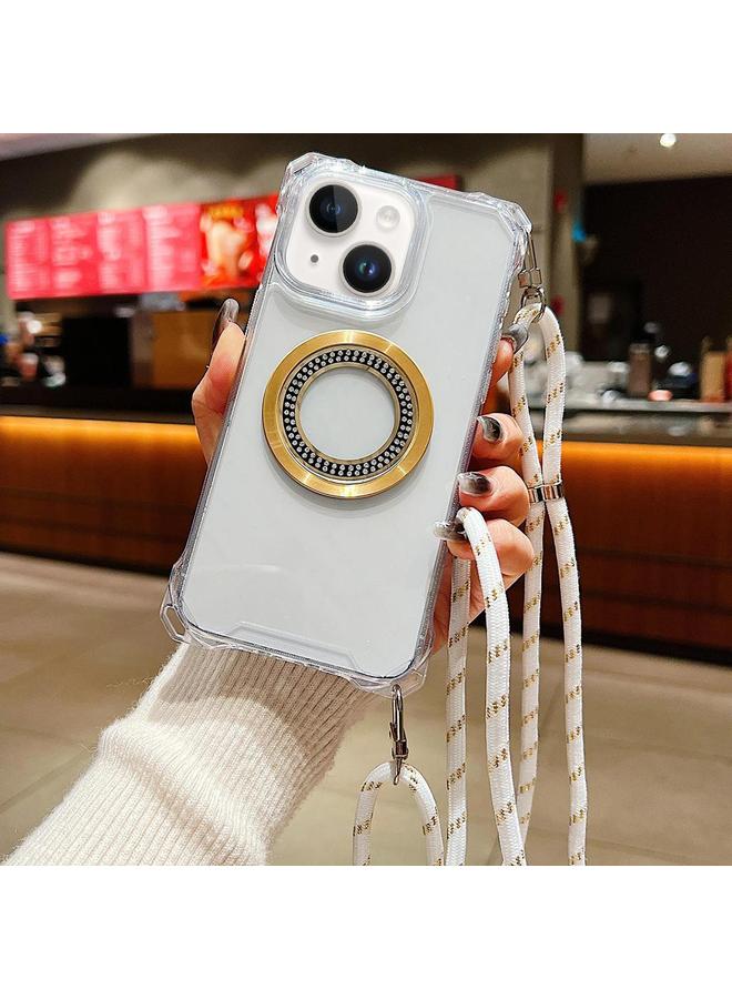 إيروريكس جراب هاتف شفاف من مادة TPU بأربع زوايا من Traveler Crossbody Lanyard MagSafe لهاتف iPhone 14 - Image 1