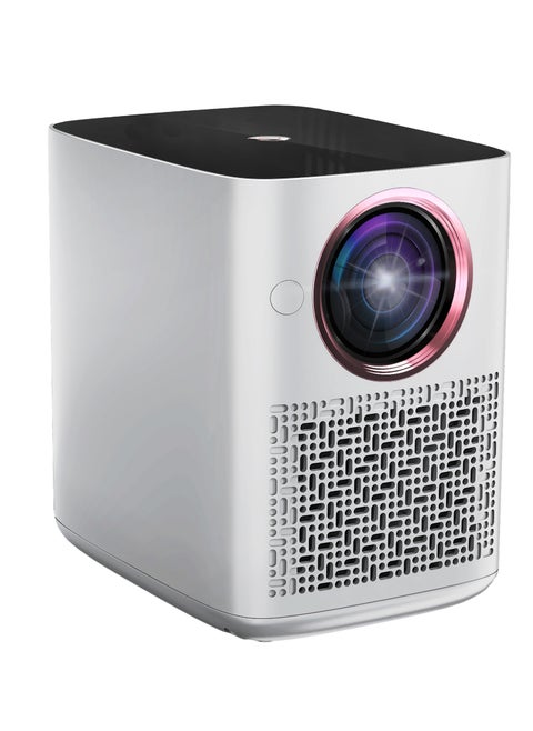 Full Hd 1080P Interactive Android 9.0 Mini Smart Portable Led Wifi Projector For Home Tv Led Video Game Movie White