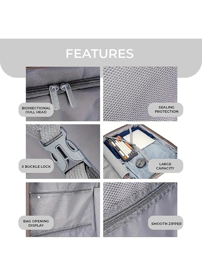 Scratch Resistant Polypropylene Travel Suitcase with 360° Silent Wheels, Lightweight Hard Shell Luggage for Easy and Smooth Travel - Image 5