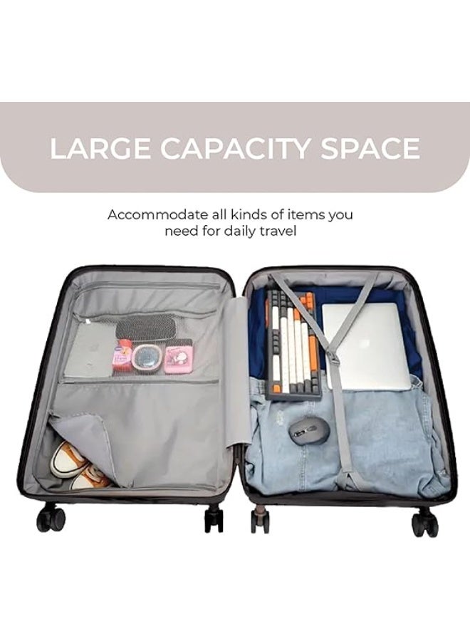 Scratch Resistant Polypropylene Travel Suitcase with 360° Silent Wheels, Lightweight Hard Shell Luggage for Easy and Smooth Travel - Image 2