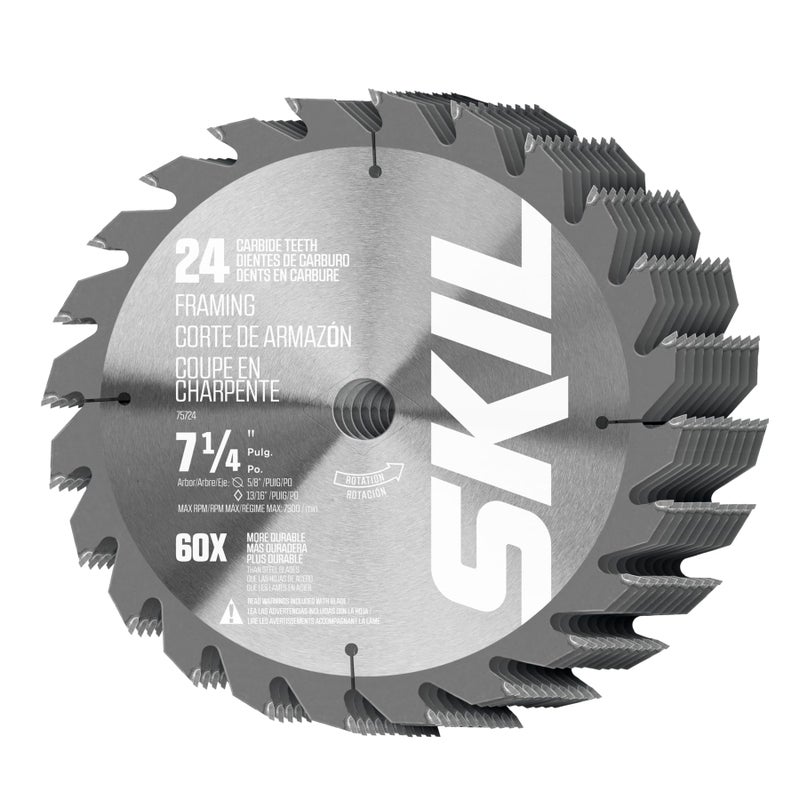 Skil 7-1/4 In. 24-Tooth Carbide Framing Circular Saw Blade  10-Pack-75724-10 - Image 1