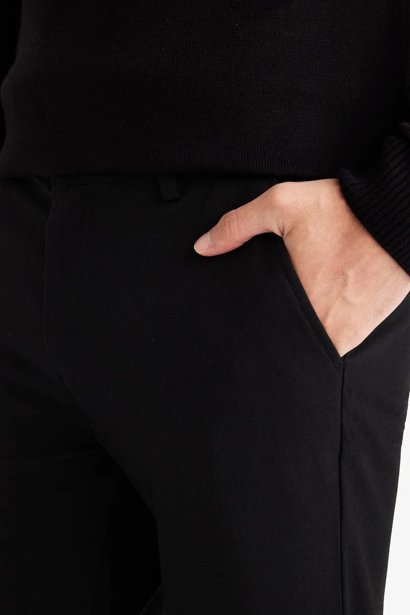 Defacto  Tailored Fit Regular Hem Trousers for Men | Best Price UAE