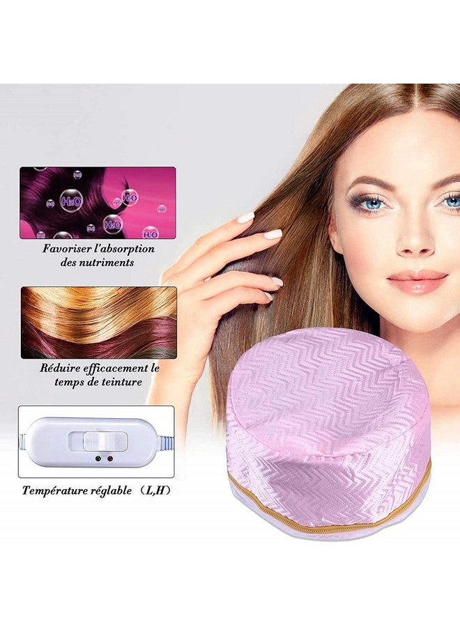 CELLEBII® Hair Care Thermal Head Spa Cap Treatment with Beauty Steamer Nourishing Heating Cap, Spa Cap For Hair, Spa Cap Steamer For Women color pink - Image 3