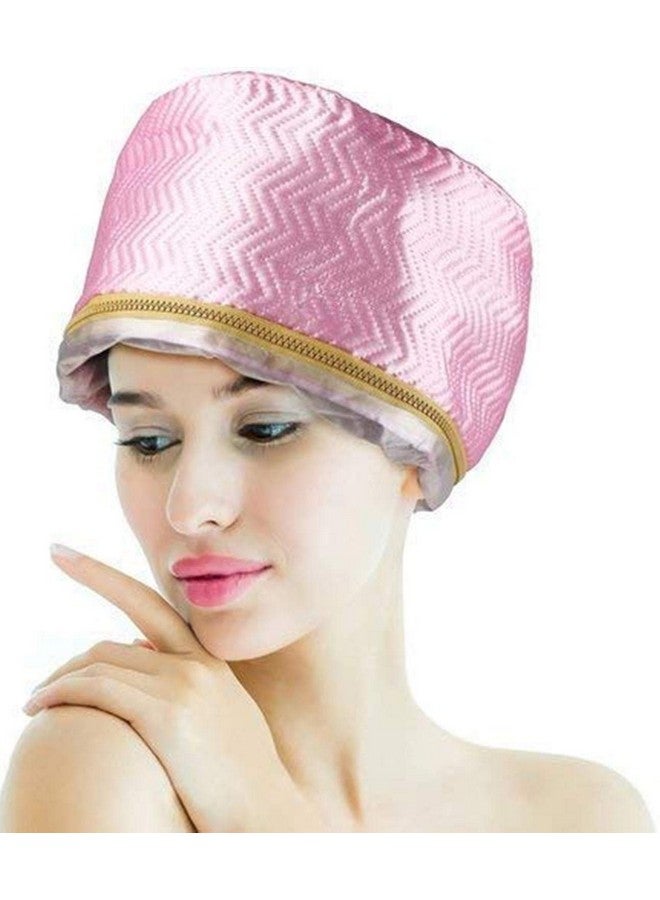 CELLEBII® Hair Care Thermal Head Spa Cap Treatment with Beauty Steamer Nourishing Heating Cap, Spa Cap For Hair, Spa Cap Steamer For Women color pink - Image 1