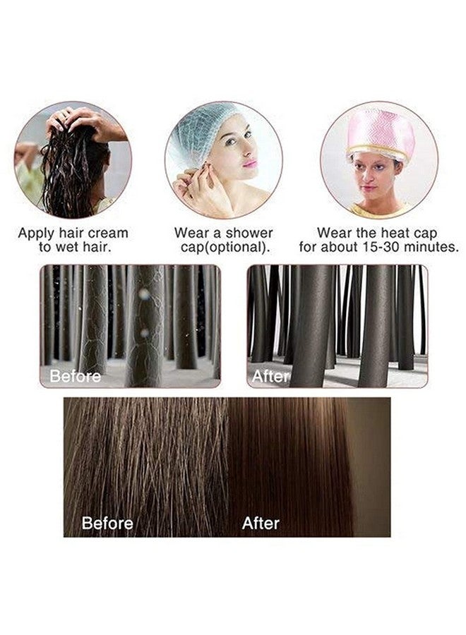 CELLEBII® Hair Care Thermal Head Spa Cap Treatment with Beauty Steamer Nourishing Heating Cap, Spa Cap For Hair, Spa Cap Steamer For Women color pink - Image 4