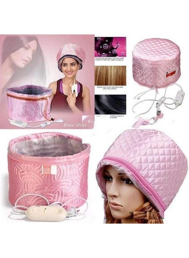 CELLEBII® Hair Care Thermal Head Spa Cap Treatment with Beauty Steamer Nourishing Heating Cap, Spa Cap For Hair, Spa Cap Steamer For Women color pink - Image 2