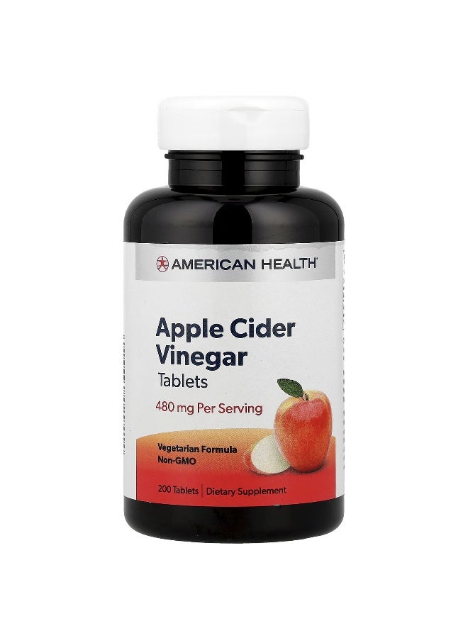 American Health American Health, Apple Cider Vinegar, 240 mg, 200 Tablets (240 mg per Tablet)  - Image 1