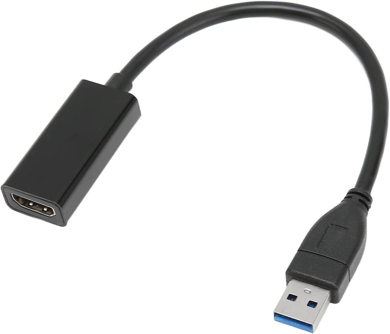 Vikye USB3.0 to HD Multimedia Interface Converter 5Gbps External Graphics Card Equivalent for 8 7, Black ABS Material Home Theater Enjoyment - Image 3