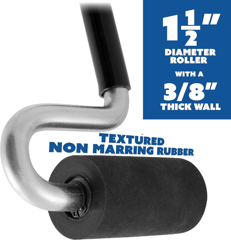 Fulton Long Handle J Roller with Thick Rubber Roller 1-1/2” in Diameter by 2-7/8” Wide For Veneers Laminate Wall Coverings and Edge Banding for Maximum Pressure Adhesion - Image 2