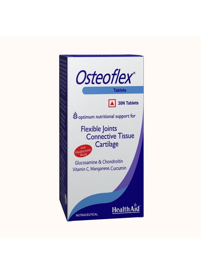 Health Aid HealthAid Osteoflex with Hyluronic Acid, Glucosamine & Chondroitin | Joint Support Supplement with Vitamin C, Manganese and Curcumin | Flexible Joints | Connective Tissue | Cartilage - 30 Tablets - Image 1