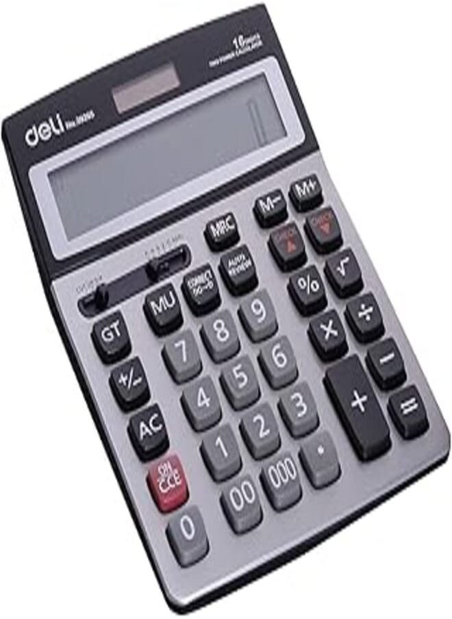 Deli Deli 39265 Metal Calculator - Grey 