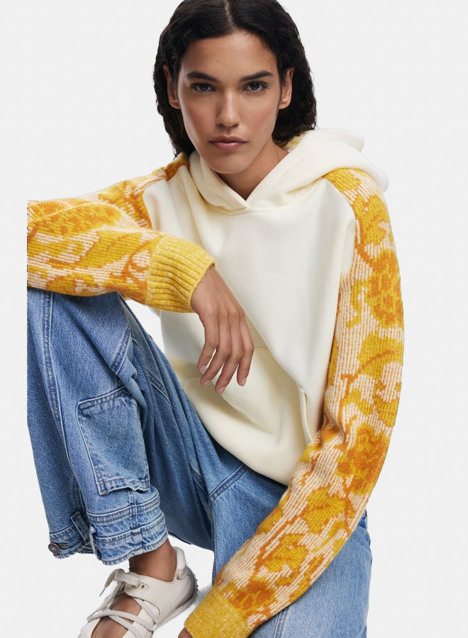 DESIGUAL Jacquard sleeve sweatshirt - Image 3