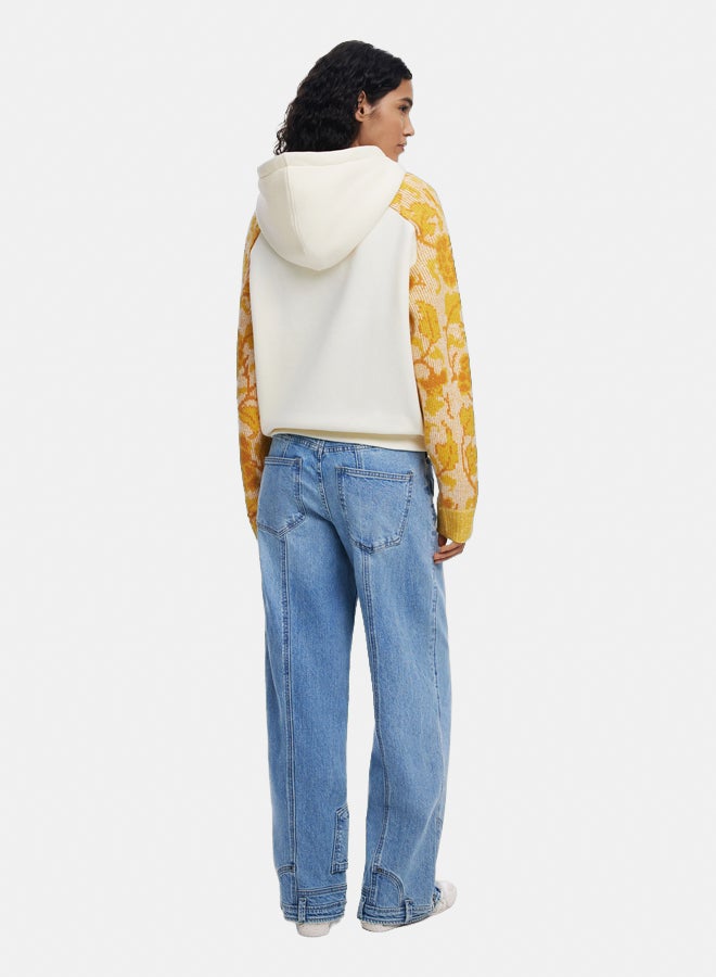 DESIGUAL Jacquard sleeve sweatshirt - Image 4