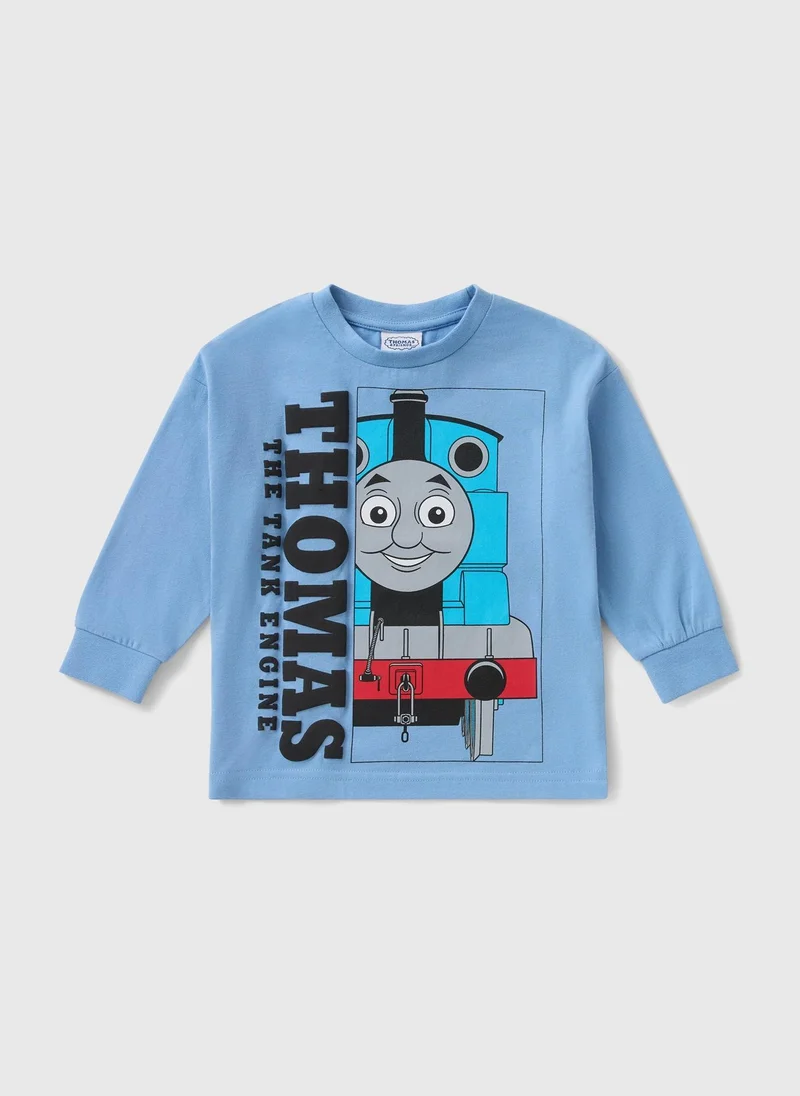 Matalan Thomas The Tank Engine Boys Blue Long Sleeve Top