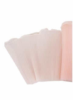 Y&D Pink Flower Wrapping Mesh Paper Floral Bouquet Packaging Wrinkled Translucent for Florist Supplies Wedding Valentines Gifts Decoration 11" X 162"(Pink with pearl)  - Image 1