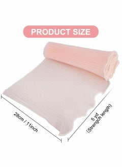 Y&D Pink Flower Wrapping Mesh Paper Floral Bouquet Packaging Wrinkled Translucent for Florist Supplies Wedding Valentines Gifts Decoration 11" X 162"(Pink with pearl)  - Image 2