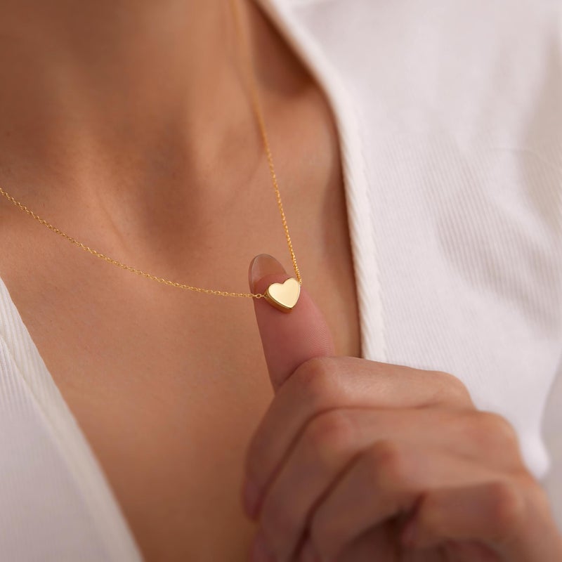 Poxtex Layered Tiny Gold Heart Necklaces for Women, Dainty Stackable Cute Heart Pendant Choker Necklaces, Valentine Gifts for Mom Wife Girlfriend Sister Friend Women Beauty Gifts for Young Women - Image 4