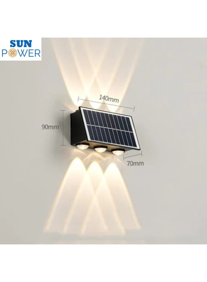 SUN POWER Solar LED Wall Light White & Warm Light Wall Light IP65 Waterproof Outdoor Wall Light for Wall, Hallway, Garden, Patio - Image 3