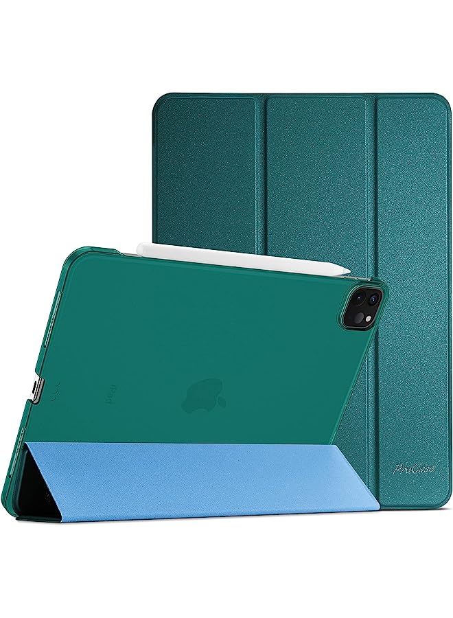 Procases Ipad Pro 12.9 Case 2022/2021/2020/2018, Slim Stand Hard Back Shell Smart Cover For Ipad Pro 12.9 Inch 6Th Generation 2022/5Th Gen 2021/4Th Gen 2020/3Rd Gen 2018 -Emerald - Image 1