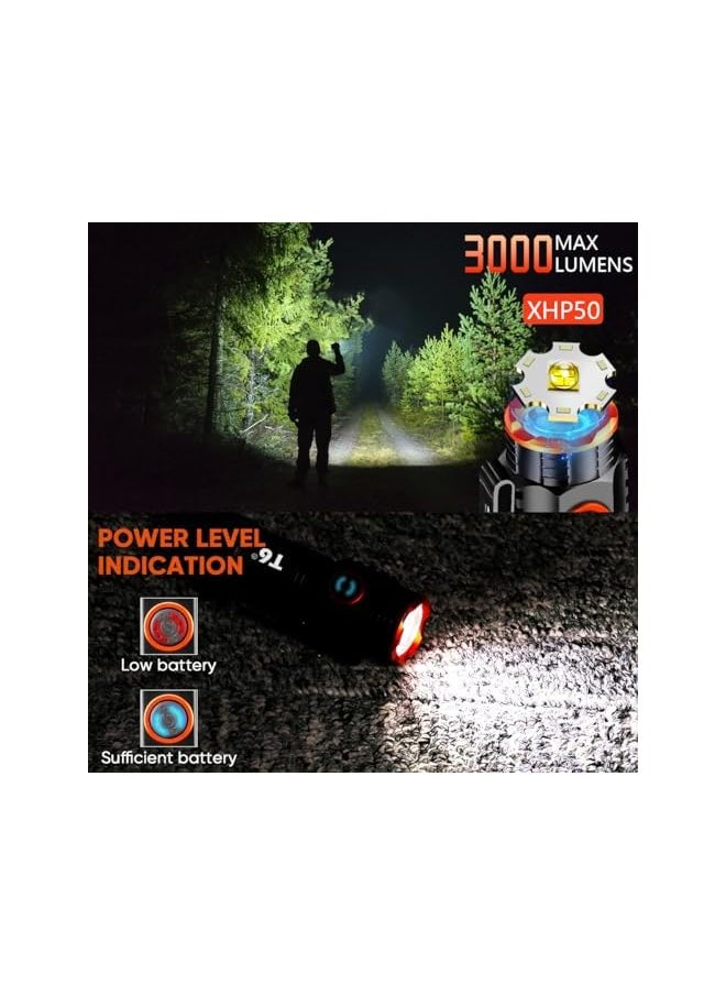 PROMASS promass 1000 Lumen Pocket Flashlight - 2 Pack EDC Torch Rechargeable 3 Modes Mini Torch for Camping Hiking Outdoor Emergency Waterproof Super Bright Small Flashlight with Tail Magnet Magnetic Clip  - Image 3