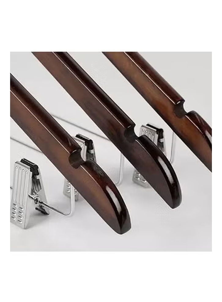 إن كي أكس حامل بدلات وسراويل خشبي عالي الجودة مع شماعات على الكتف 5 - Image 3