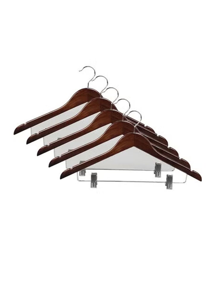 إن كي أكس حامل بدلات وسراويل خشبي عالي الجودة مع شماعات على الكتف 5 - Image 1