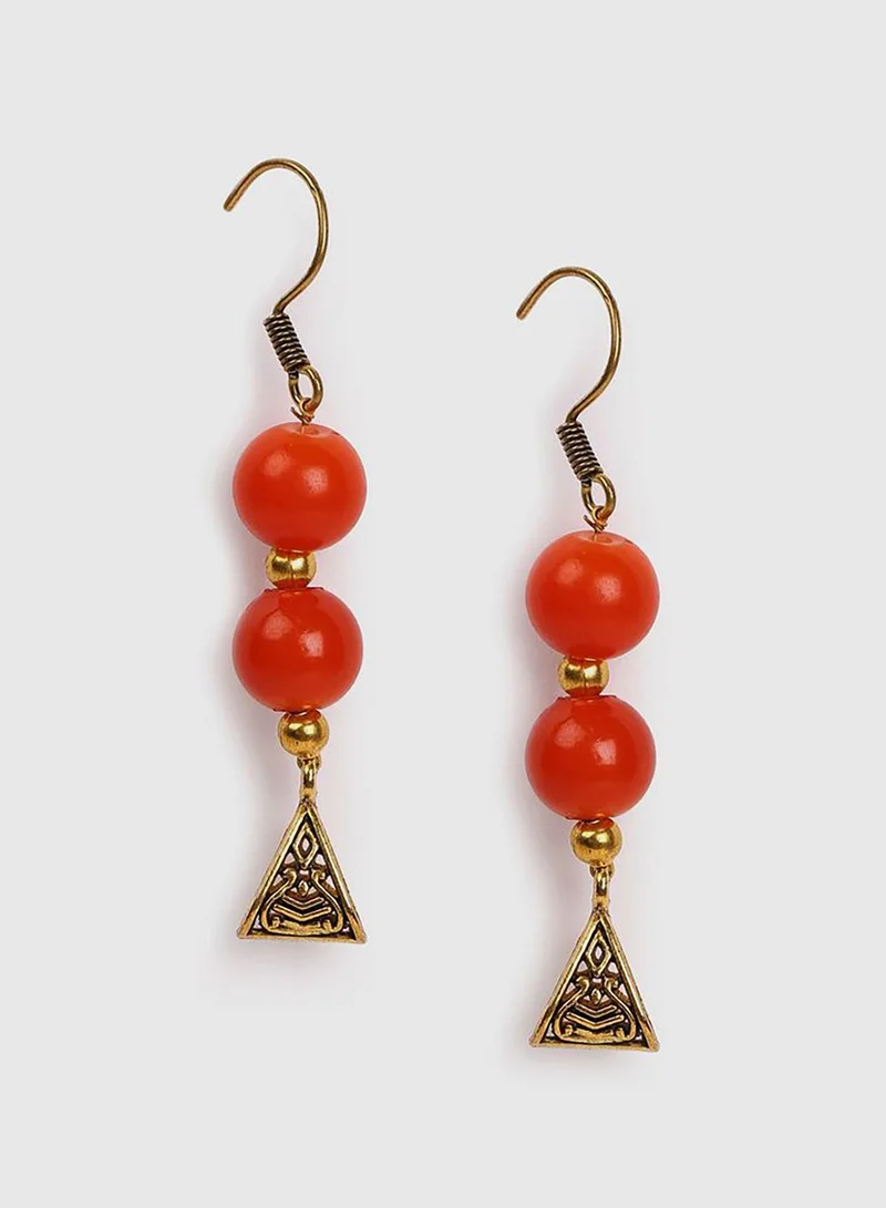 SOHI 3 Layered Gold-Plated Beaded Loop Jewellery Set