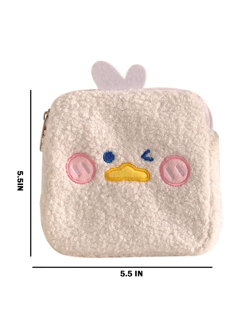 Generic Sanitary Napkin Storage Bag, 4PCS Zipper Menstrual Pad Bag Portable Tampons Pouch, Cute Cartoon Period for Teen Girls Store Pads Women  - Image 5