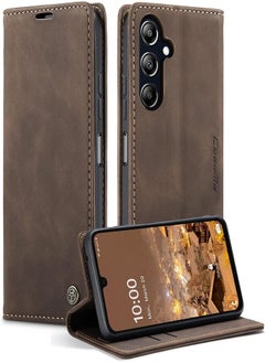 UNBLACK UNBLACK Phone Case Cover Compatible with Samsung Galaxy A16 Luxury PU Leather Design 013 Flip Cover Card Slot Holder Cover Compatible with Samsung Galaxy A16 (Coffe) 