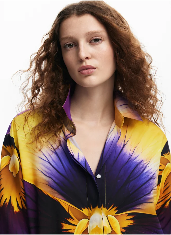DESIGUAL Woman Woven Shirt Long Sleeve