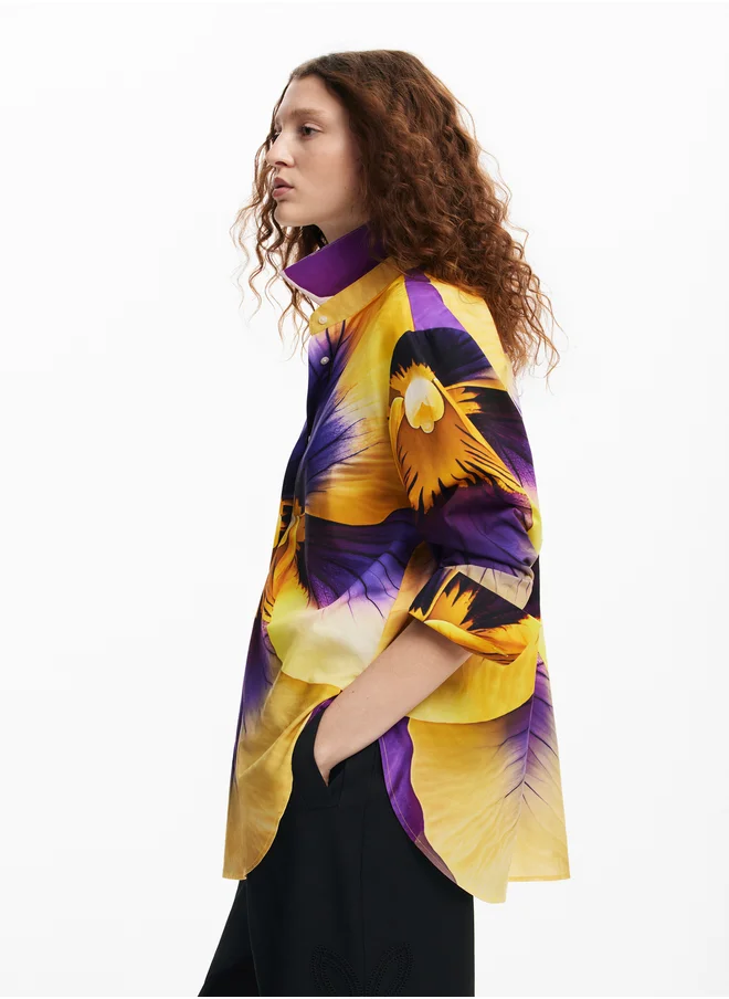 DESIGUAL Woman Woven Shirt Long Sleeve