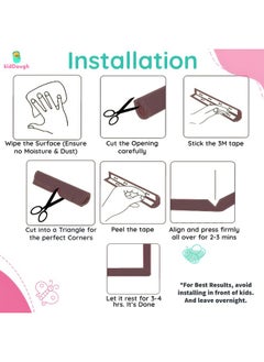 KidDough Baby Proofing U-Shape Safety Strip - 2 Meters, Furniture Edge Protector For Kids, For Furniture Thickness Less Than 2 Cm, Corner Protector For Sharp Edges, Baby Safety Products, Black  - Image 5