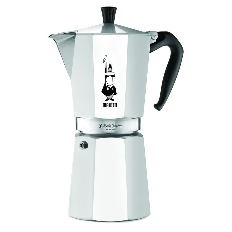 Bialetti - Moka Express: Iconic Stovetop Espresso Maker, Makes Real Italian Coffee, Moka Pot 12 Cups (22 Oz - 670 Ml), Aluminium, Silver - Image 1