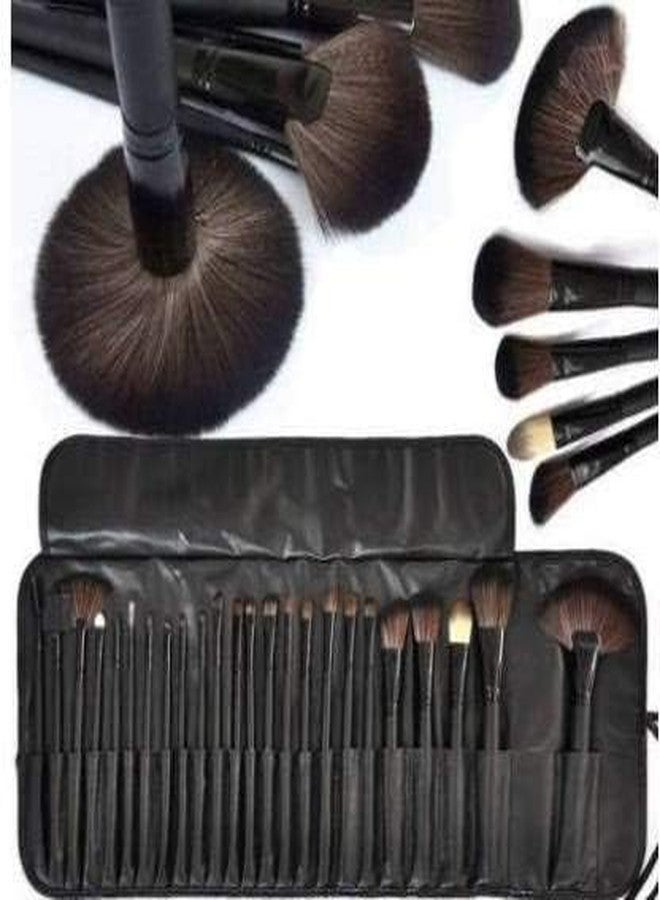 GOLD MAX beauty Professional Makeup Brush Set 24 Pcs, Makeup Brushes for Women & Girls, Eyeliner, Eye Shadow, Eye Brow, Premium Wooden Handles with Pouch Case - Image 1