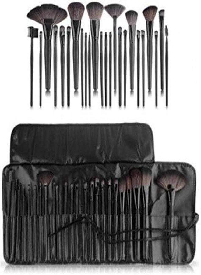 GOLD MAX beauty Professional Makeup Brush Set 24 Pcs, Makeup Brushes for Women & Girls, Eyeliner, Eye Shadow, Eye Brow, Premium Wooden Handles with Pouch Case - Image 3