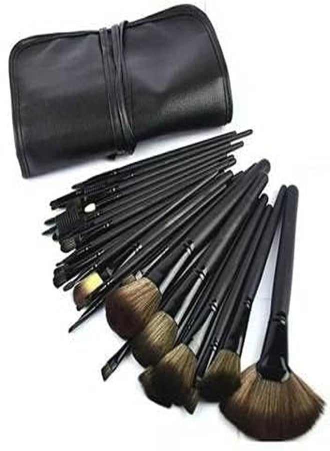 GOLD MAX beauty Professional Makeup Brush Set 24 Pcs, Makeup Brushes for Women & Girls, Eyeliner, Eye Shadow, Eye Brow, Premium Wooden Handles with Pouch Case - Image 2