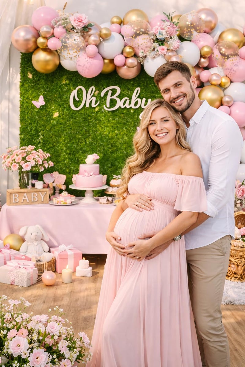 Beaumode Rose Gold Pink White Balloon Garland Arch 160PCS Confetti Balloons Baby Shower Once Upon a Time Princess Birthday Fairytale Engagement Bridal Shower Party Decoration - Image 3