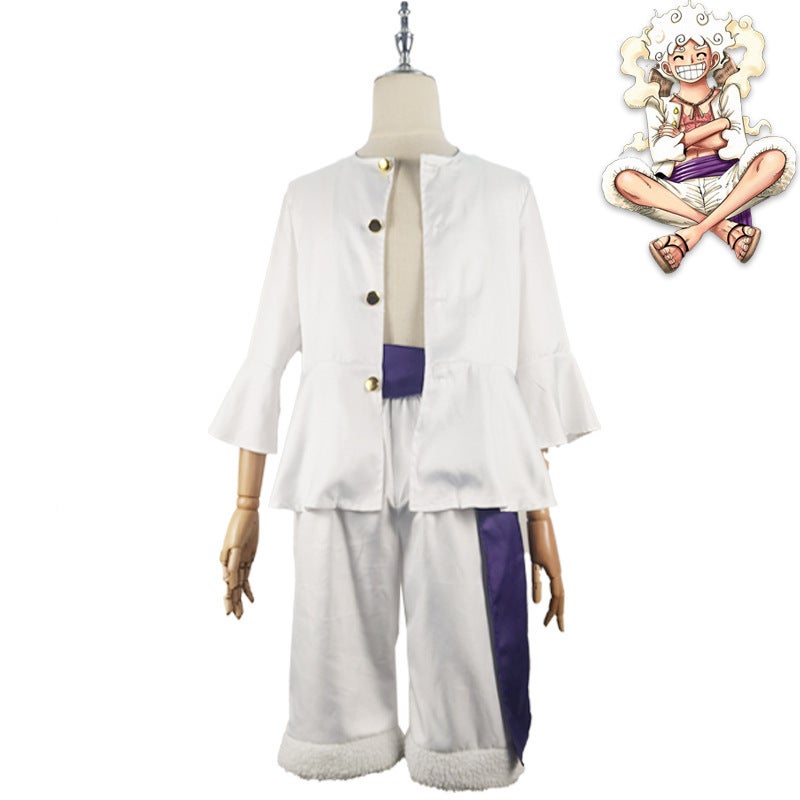 One Piece Luffy Cosplay Costume New Generation Nika luffy clothing [white] complete set [excluding hat]
