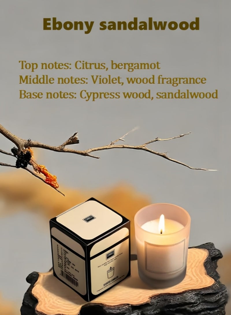 100% Natural Ingredients -Scented Candles / Aromatherapy Candle  (50g White Cup) Gift Set for Women for Home Scented,Natual Soy Candles Gifts for Anniversary, Birthday, Mother's Day, Bath,Spa, Meditation Cultivation Atmosphere   Cultivation Atmosphere  - Oud & Agarwood - Image 1