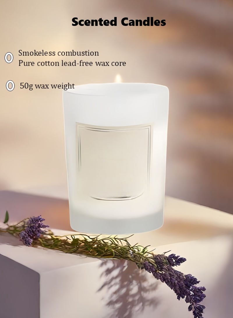 100% Natural Ingredients -Scented Candles / Aromatherapy Candle  (50g White Cup) Gift Set for Women for Home Scented,Natual Soy Candles Gifts for Anniversary, Birthday, Mother's Day, Bath,Spa, Meditation Cultivation Atmosphere   Cultivation Atmosphere  - Oud & Agarwood - Image 4