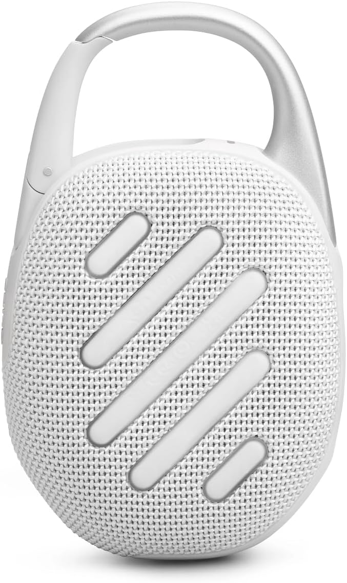 JBL Clip 5 Waterproof Bluetooth Speaker – Ultra-Portable, 12H Playtime, AURACAST (Multi-Speaker Connectivity), JBLCLIP5WHT, White - Image 1