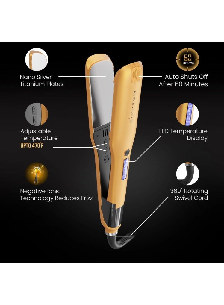 MoeHair Mohair Tourmaline Hair Straightener Wet & Dry - Image 5