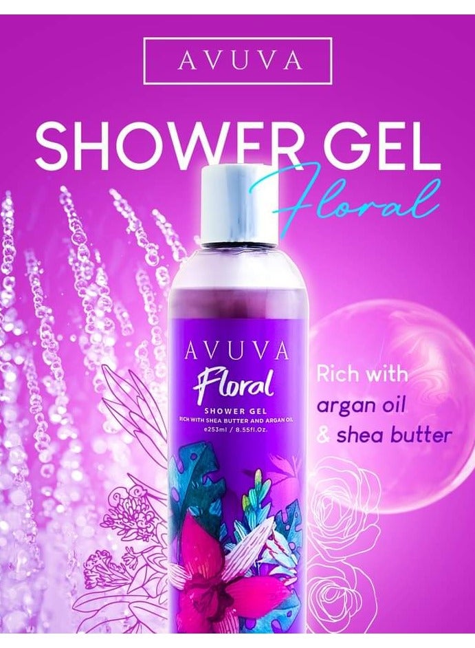 Avuva Avuva Floral Shower Gel Whit Shea Butter &  Argan Oil 253 ML - Image 3