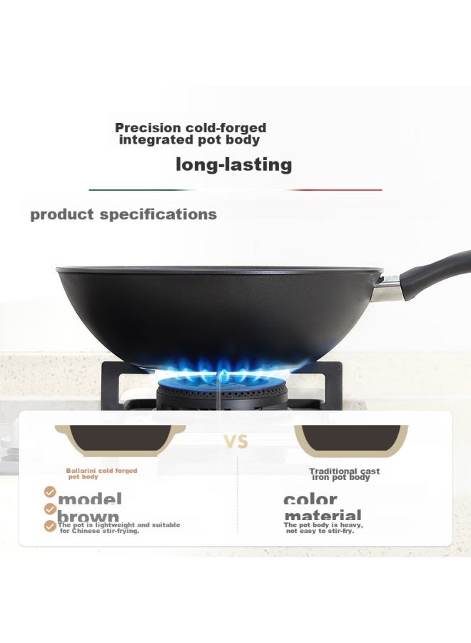 Ballarini Balalini Non-stick Wok, Imported, Suitable For Frying And Stir-frying, Lightweight, For Gas Stoves, 30cm, Naples Series - Image 2