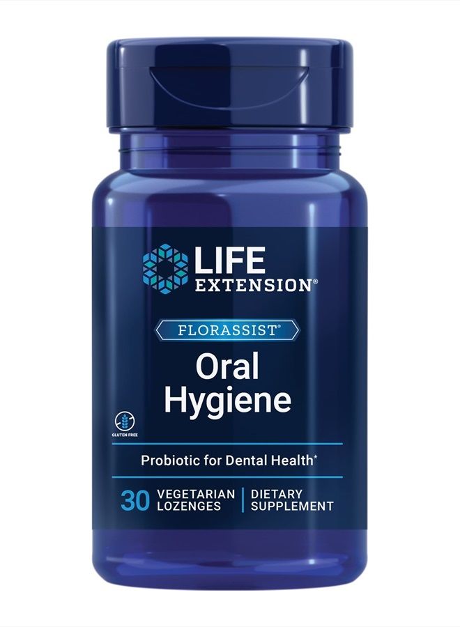 Life Extension فلوراسست لصحة الفم - بروبيوتيك لصحة الفم مع S. Salivarius BLIS M18 - مكمل صحة الفم والأسنان - مرة واحدة يوميًا - خالي من الجلوتين، نباتي - 30 حبة - Image 1