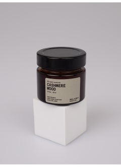 Generic Scented Candle in Amber Glass Jar 100ml – CASHMERE WOOD, Natural Coconut Soy Wax, Wooden Crackling Wick, Warm Woody Aroma, IFRA & REACH Certified  - Image 4