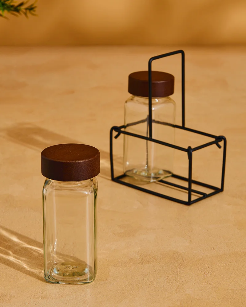 REDTAG Clear Glass Spice Jar Set 3 Piece