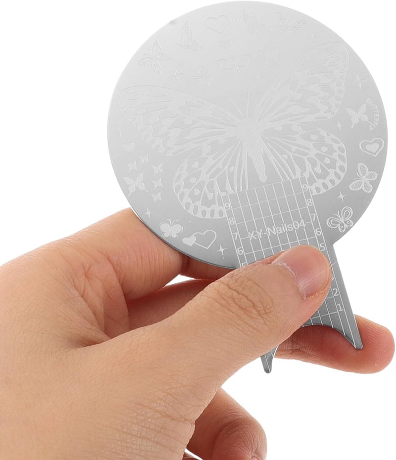 4pcs Nail Stamp Plates Nail Art Stencils for DIY Manicure Stamp Templates with Blue Protective Film for Home and Salon Use - Image 4